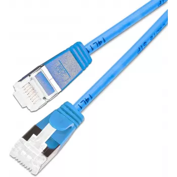 Wirewin SLIM KAT6A 10 Gigabit Light tīkla kabelis, U/FTP, 3,8mm, zils, 0,15m (PKW-LIGHT-STP-K6A 0.15 BL)