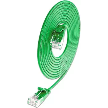 Wirewin SLIM KAT6A 10 Gigabit Lightpatchkabelis apaļš, U/UTP, Ø 3,6 mm, zaļš (SLIM-L-UU-K6A 1.5 GN)