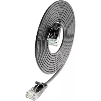 Wirewin SLIM KAT6A 10 Gigabit vieglais patch kabelis, apaļš, U/UTP, Ø 3,6 mm, melns (SLIM-L-UU-K6A 5.0 BK)