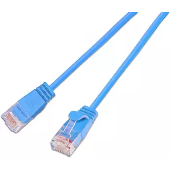Wirewin SLIM KAT6A 10 Gigabit vieglais tīkla kabelis, apaļš, U/UTP, Ø 3.6 mm, zils (SLIM-L-UU-K6A 7.5 BL)