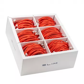 Wirewin SLIM-LS-K6A 1.5 RD 60 - Cat6A slaids Ethernet tīkla kabelis, 1,5m, sarkans, 60 gab.