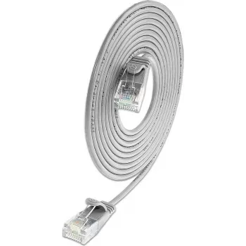Wirewin SLIM Cat6A 10 Gigabit vieglais tīkla kabelis apaļš, U/UTP, Ø 3,6 mm, pelēks (SLIM-L-UU-K6A 2.0)