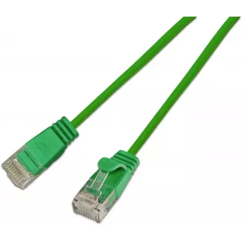 Wirewin Slim Cat.6A 10 Gigabit U/UTP savienojuma kabelis, 5 m, zaļš SLIM-L-UU-K6A 5.0 GN