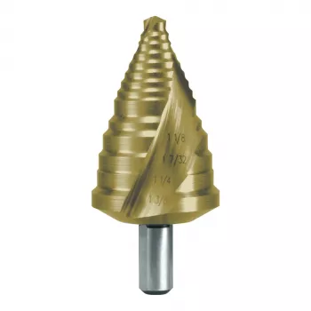 RUKO pakāpju urbis HSS TiN 7/8 inch - 1 3/8 inch (8 pakāpieni)