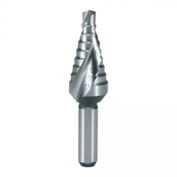 RUKO pakāpju urbis HSS 4,0-12,0 mm, 9 pakāpes, šķeltas smailes, 6 mm kāts