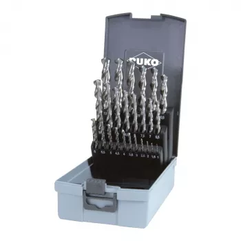 RUKO SPB-Set 25 gabalu HSS spirālurbju komplekts ar TL3000 pārklājumu, DIN 338, 1-13mm metāla kasē