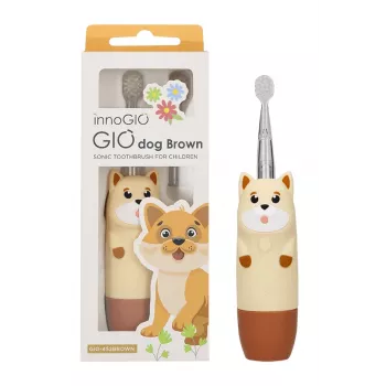 InnoGIO GIOdog 2+ GIO-452BROWN soniskā zobu suka, brūnā krāsā
