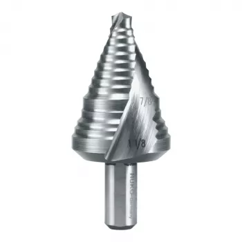 RUKO GMBH pakāpju urbis HSS-Co 5% 7/8 inch - 1 1/8 inch (22,2 - 28,6 mm) ar 3-plakan kātu