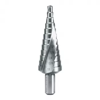 RUKO GMBH pakāpju urbis HSS-Co 3/16 inch-7/8 inch (4.8-22.2 mm), 12 pakāpieni, 3 plakanu virsmu kāts