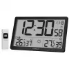 KIENZLE Jumbo NEO LCD laikapstākļu stacija sienas pulkstenis, melns