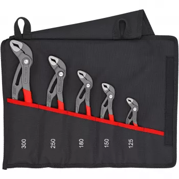 KNIPEX Cobra ūdenssūkņu knaibles 5 gab. komplekts ar salokāmu maciņu 00 19 55 S5