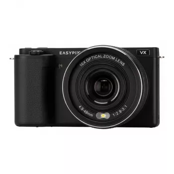Easypix PowerPro VX6430 Flip Screen digitālā kamera - 64MP, 10x optiskā tālummaiņa, 4K video, melna 20205