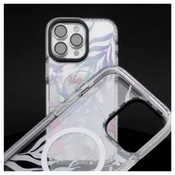 Evelatus Apple iPhone 15 Pro PC+TPU apvalks ar MagSafe - Pielāgots ziedu dizains