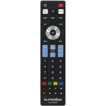 SUPERIOR ELECTRONICS SUPER Ready5 S universālais tālvadības pults - melna SUPTRB019