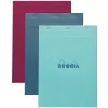 Rhodia No. 18 A4 kvadrātots bloks ar atdalāmām lapām, dažādās krāsās, 5 gab. iepakojumā 18100C