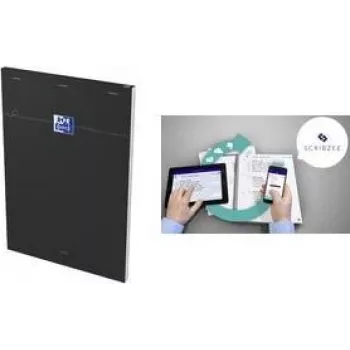 Oxford Smart Notepad, DIN A4, rūtiņu, 80 loksnes, melns 400191246