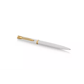 Waterman Allure Impression lodīšu pildspalva, baltas lakas apdare, zelta apdare, vidēji zila tinte 2225511