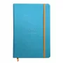 RHODIA RHODIARAMA A5 piezīmju grāmatiņa ar līnijām, tirkīza mākslīgās ādas cietie vāki, 96 lapas 118747C