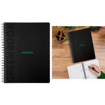 RHODIA GREENBOOK College Block A4+ lineāls melns (80 lapas) 119923C