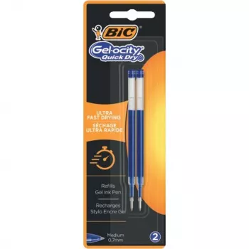 BIC Intensity Quick Dry gēla pildspalvas uzpilde S zila Gelocity un Ecolutions Reaction 967378