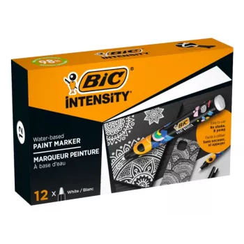 BIC Intensity pastāvīgais marķieris, balts, apaļš uzgalis, 1,5-2,3 mm, 1 gab., 98% pārstrādāts 5274251