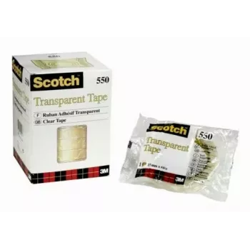 3M Scotch 550 caurspīdīga līmlente 15 mm x 66 m, 10 rullīši (5501566)
