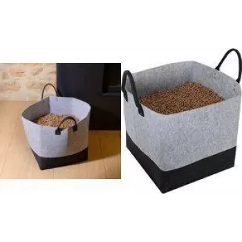 EDA granulu uzglabāšanas maiss, filcs, 60 litri, pelēks / melns, 40 kg ietilpība, 1 gabals 010487 G.BT