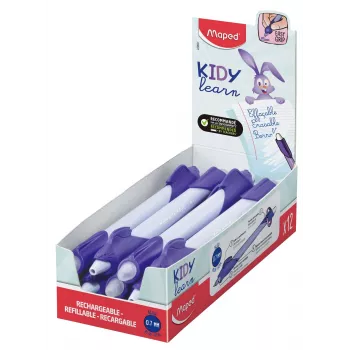 Maped KIDY Learn dzēšams rolleru pildspalva Rabbit 0,7 mm zila, 12 gab. displejs 229601
