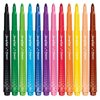 Maped Color'Peps Long Life flomāsteri, dažādas krāsas, 12 gab. (844000)