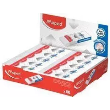 Maped Technic PRECISION plastmasas dzēšgumija, balta, 40 gab. displeja kaste (126111)