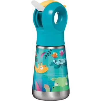 Maped PICNIK termokrūze Jungle Fever 350 ml nerūsējošā tērauda tirkīza ar salmiņu