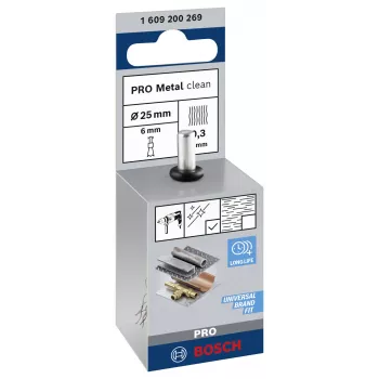 Bosch 1 609 200 269 zīmuļveida stiepļu suka, gofrēts tērauds, 25 mm, 6 mm kāts