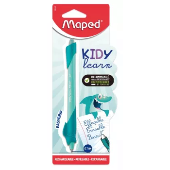 Maped KIDY Learn Shark dzēšamā lodīšu pildspalva, 0,7 mm, zils tint, blisteriepakojums 229500