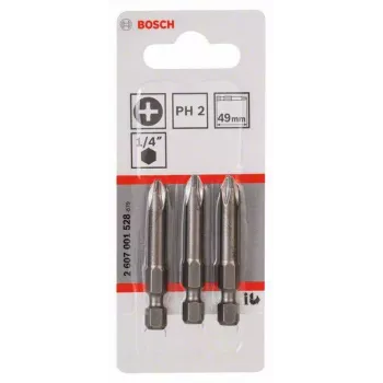 Bosch Professional Extra Hard Phillips PH2 49mm skrūvgrieža uzgaļi, 3 gab. 2607001528