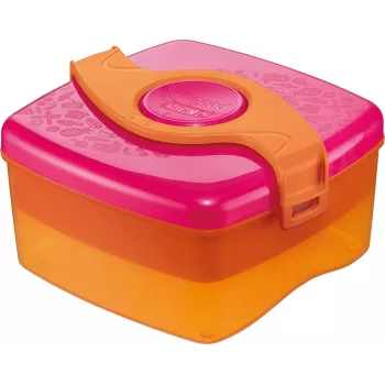 Maped PICNIK ORIGINS pusdienu kārba 1,4L rozā/oranža ar 2 nodalījumiem un izņemamu trauku 870107