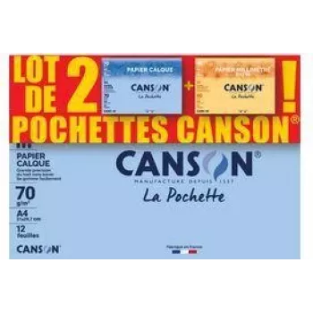 Canson pauspapīrs un milimetrpapīrs, 2 daļu komplekts C400121939