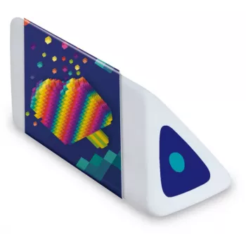 Maped Pyramide PIXEL PARTY plastmasas dzēšgumija, balta, bez ftalātiem un PVC, trīsstūra šķērsgriezums, 24 gab. displeja kārba 119523