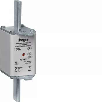 HAGER LNH2160M NH2 drošinātājs 160A 500V gG ar kušanas indikatoru