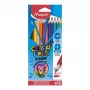Maped COLOR'PEPS STRONG trīsstūrveida krāsainie zīmuļi, 12 dažādas krāsas, 3,2 mm pretlūšanas serde, kartona iepakojums 862712
