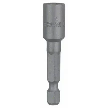 Bosch uzgriežņu atslēgas uzgalis 1/4 inch piedziņa 7 mm sešstūra 50 mm garums hroma vanādija tērauds 2608550070