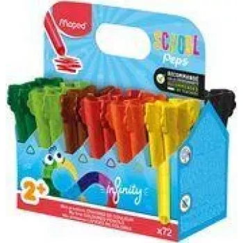 Maped Color'Peps Infinity trīsstūrveida krāsaino zīmuļu komplekts, 72 dažādas krāsas, cietais grafīts, izturīgs pret lūšanu, kalpo 8x ilgāk nekā jumbo zīmuļi 864602