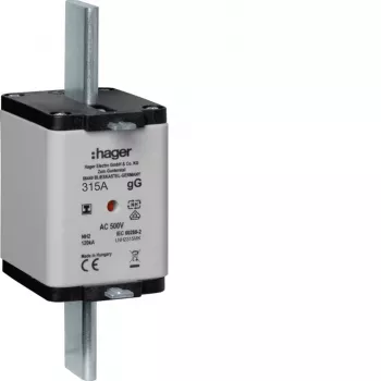 HAGER LNH2315MK NH drošinātāja ieliktnis 315A 500V gG izmērs NH2