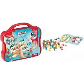 Maped Creativ alfabēta pašzīmogojošo zīmogu komplekts, 26 burti, plastmasas futrālis 907089