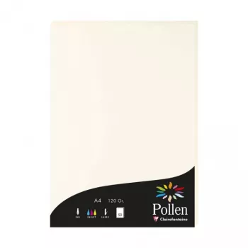 Clairefontaine Pollen A4 papīrs, dabiski balts, 120gsm – 25 loksnes 56000C
