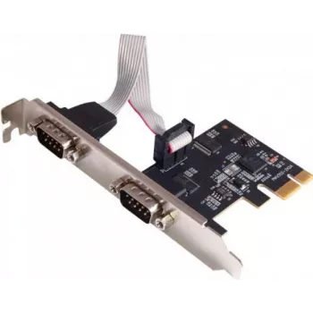 Dexlan 306588 2 portu RS232 PCI Express x1 seriālā adaptera karte ar zemu profilu stiprinājumu