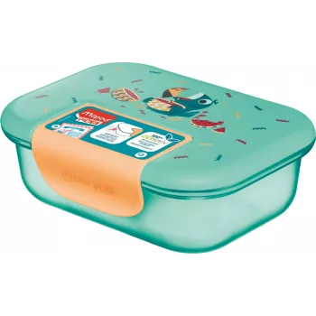 Maped PICNIK pusdienu kārba TUKAN, plastmasa, 0,9 L, vāks ar silikona blīvi, aizdare ar klipšiem - 1 gab. (874103)