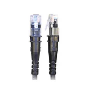 Patchsee ThinPatch UTP CAT 6a tīkla kabelis 1,2m melns - 10Gbps PoE++ plāns un elastīgs