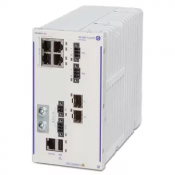Alcatel-Lucent OmniSwitch 6465-P6 pārvaldāms L3 komutators ar 4x Gigabit PoE+ un 2x SFP, 150W High PoE, DIN sliedes/sienas montāža