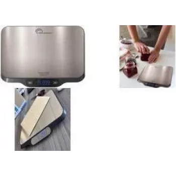 Little Balance LB 8705 c-Parfait uzlādējami USB-C digitālie virtuves svari, 5 kg, 1 g precizitāte, bez baterijām, LCD