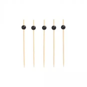PAPSTAR Finger Food iesmiņi Black Pearl, 125 mm, bambusa, 200 gab.